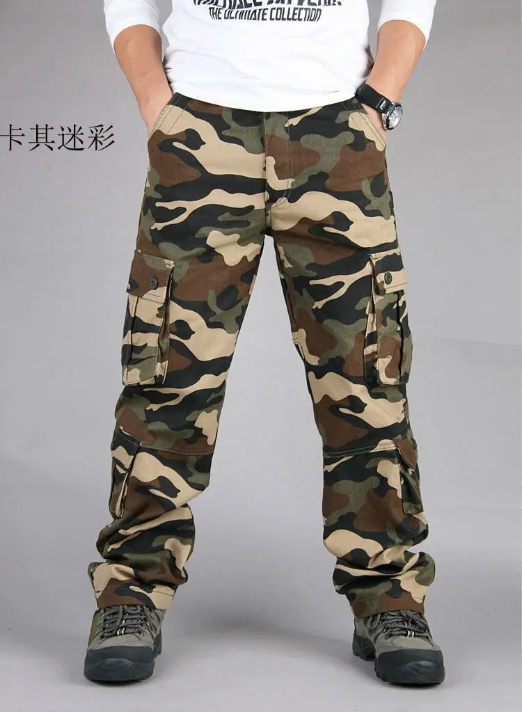 Cargo Pants for Men Loose Army Tactical Pants Multi-pocket Trousers