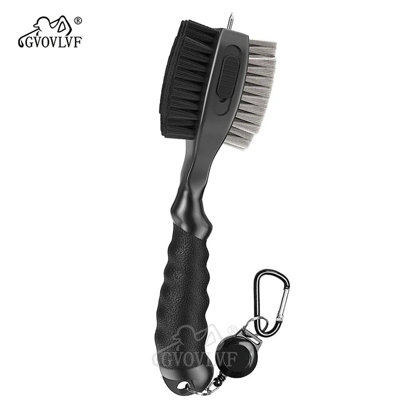 Golf Club Brushes Golf Club Cleaner with Retractable Zip-line and Non-Slip Handle with Oversize Brush Head and Retractable Spike