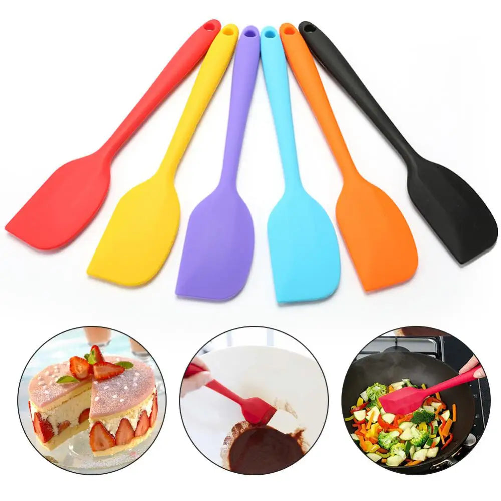 Cake Mixer Spatula Food Grade Silicone Kitchen Butter Cream Baking Shells Brush Pastel Durable All-In-One Baking Kitchen Utensil