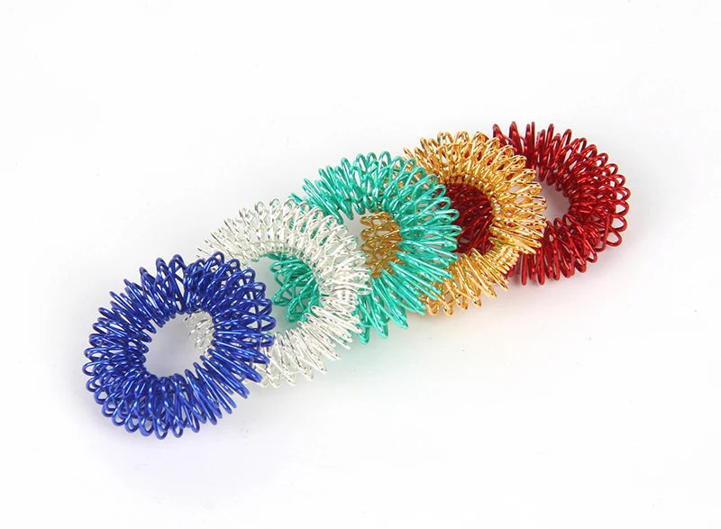 Finger Rings Acupressure Stress Relief Spiky Sensory Decompression Toys Relief Anxiety Relief Finger Toys