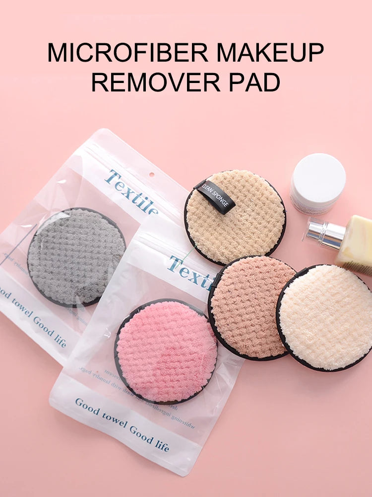 4PCS Makeup Remover Microfiber Cotton Pad Cosmetics Washable Makeup Towel Cleaning Sponge Skin Care Tool Makeup Remover