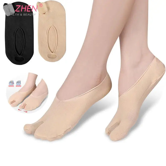 1Pair Toe Separator Sock Toe Separator Hallux Valgus Bunion Corrector Orthotics Feet Bone Thumb Adjuster Straightener Brace Foot