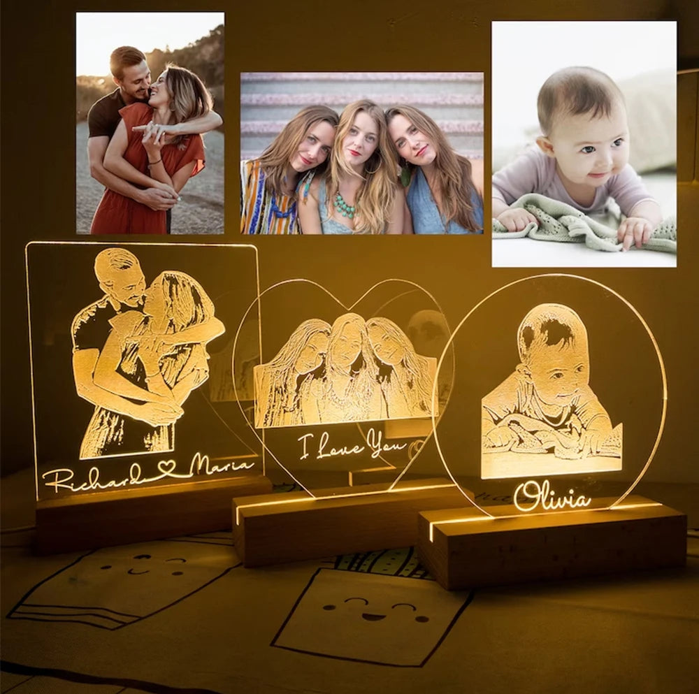 Personalized 3D Lamp Custom Photo/Text With Instagram Style 3D Led Lamp For Valentine's Day Wedding Anniversary Birthday 3D Lamp