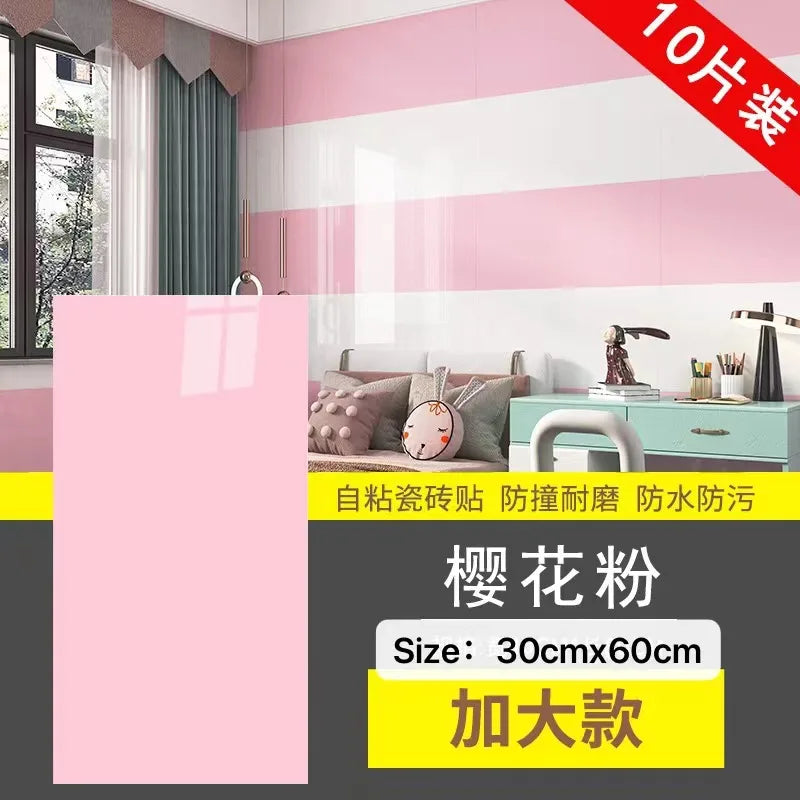 30cmx60cm Wall Stickers Thick Self Adhesive Tiles Floor Stickers Marble Bathroom Ground Waterproof Wall Sticker  PVC