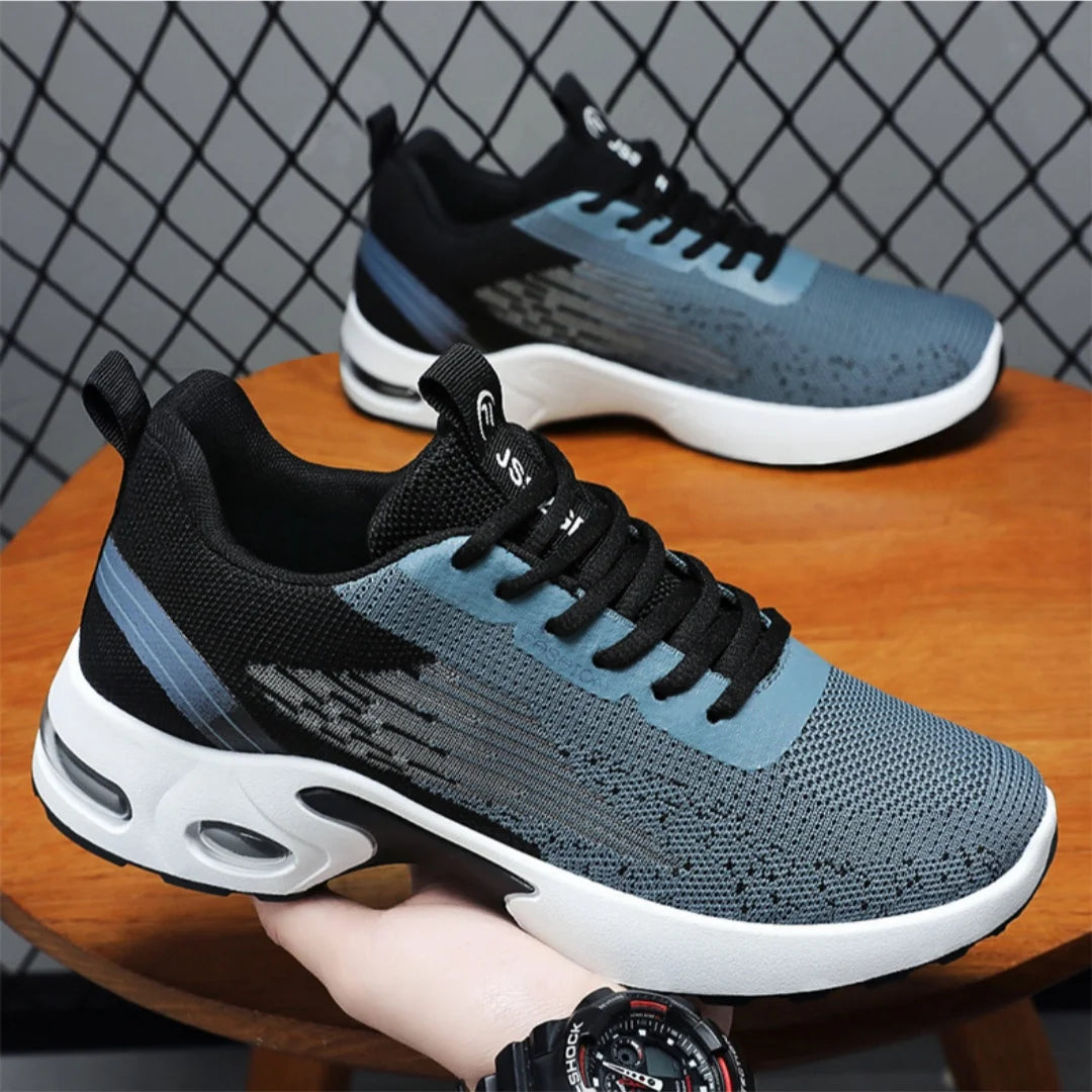 Men's Shoes lace-up Soft sole sports single shoes flying woven Casual style men's Running shoes sneakers