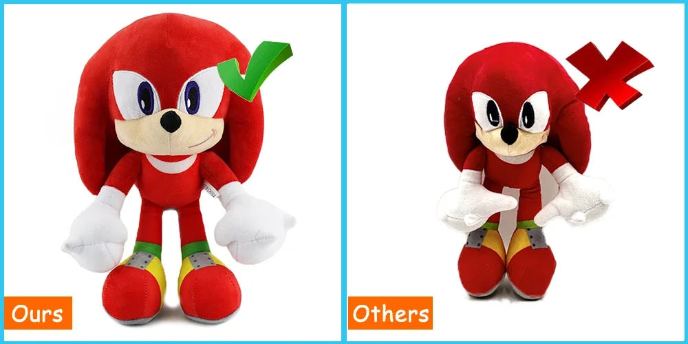 30CM Super Sonic Plush Toy  The Hedgehog Amy Rose Knuckles Tails Cute Cartoon Soft Stuffed Doll Birthday Gift For Children