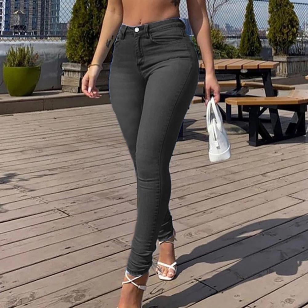 Denim Pants Skinny Jeans For Woman 90s High Waist Push Up Women Pants High Street Elastic Pencil Pants