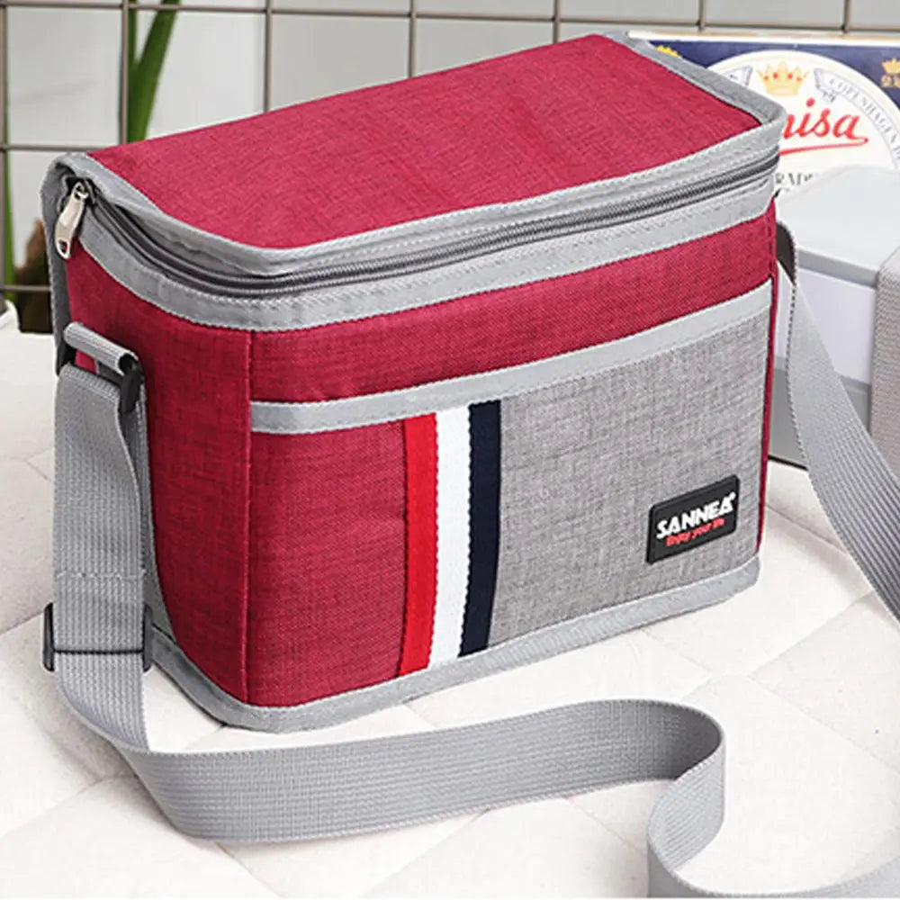 Large Capacity Aluminum Film Inside Handbags Thermal Insulated Waterproof Lunch Bags Food Storage Box Cooler Bag Picnic Bag