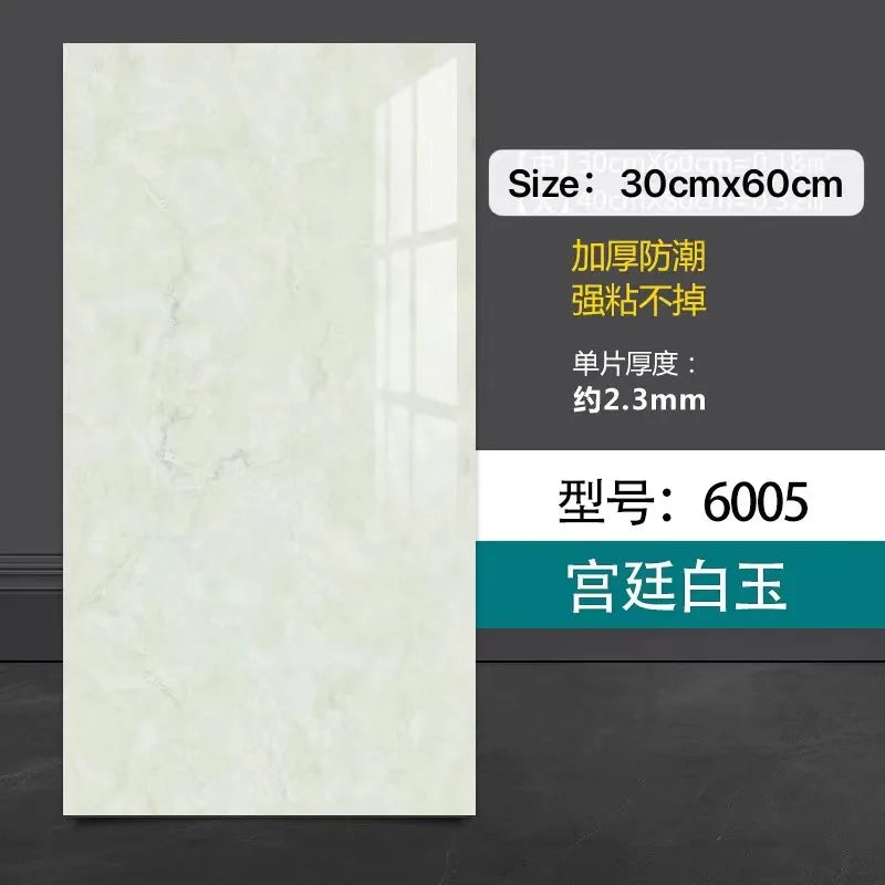 Wall Stickers Thick Self Adhesive Tiles Floor Stickers Marble Bathroom Ground Waterproof Wall Sticker  PVC Room