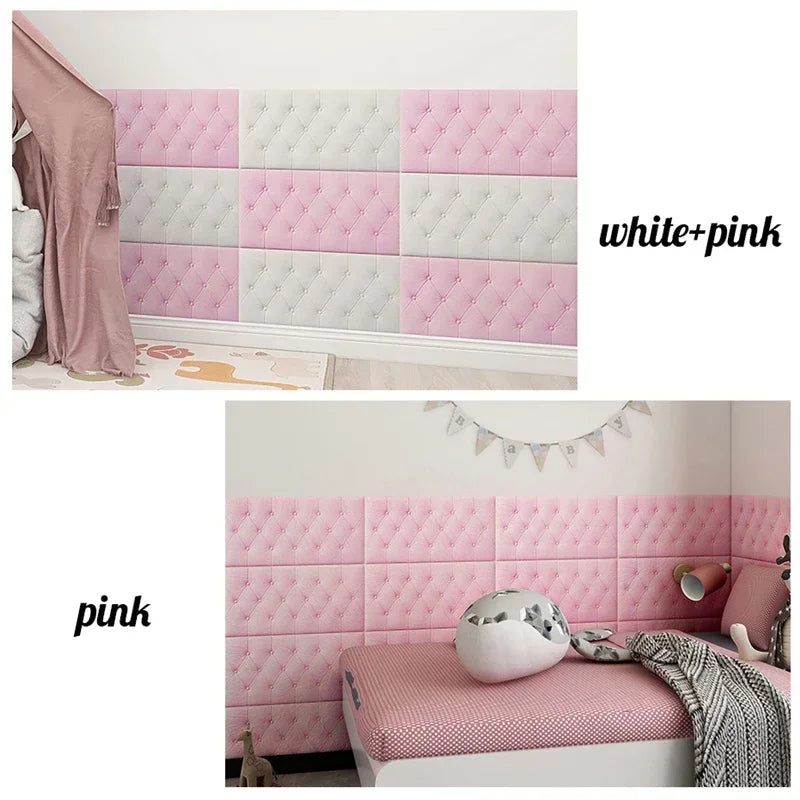 Bed Surrounding Soft Cover Headboard Anti-collision 3d Self-adhesive Wall Sticker Tatami Baby Backrest Bedroom Background