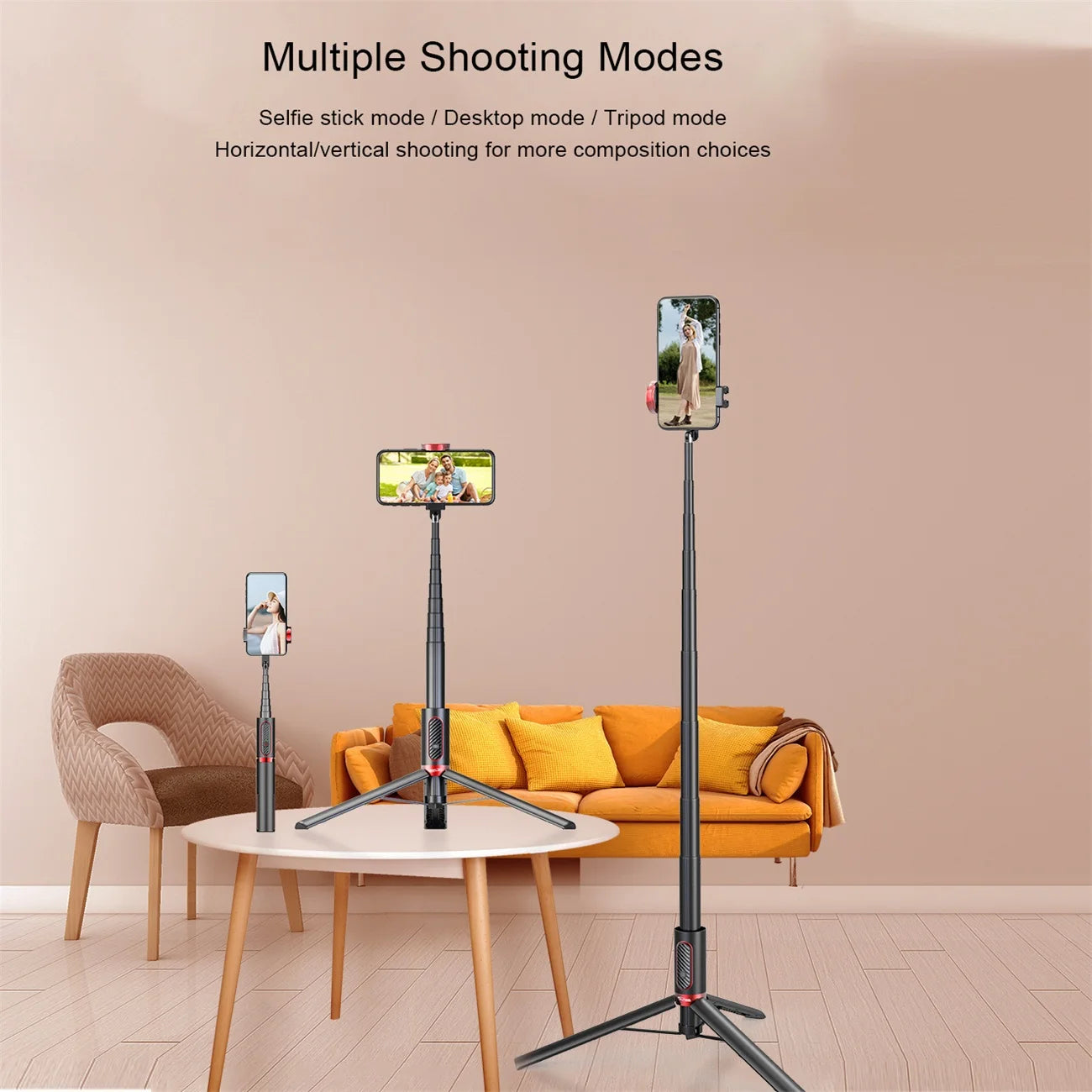 Wireless Selfie Stick Tripod Phone Stand Holder Tripod for Mobile Extendable Portable