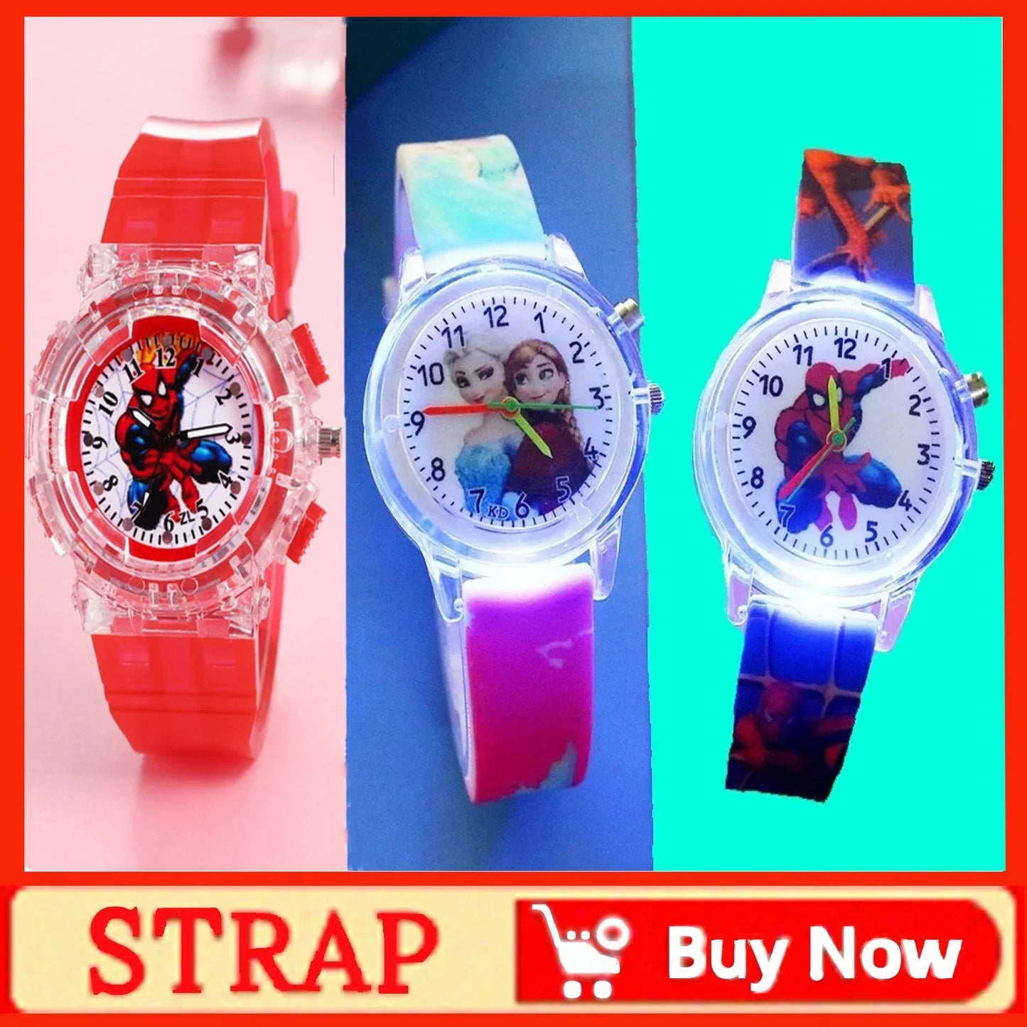 Pokemon Stitch Sonic Digital Watches Anime Figures LED Luminous Watch Touch Waterproof Electronic Sports Kids Birthday Gift Toy