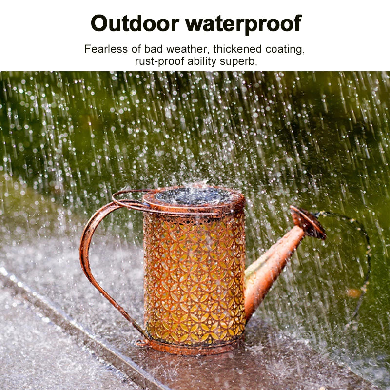 Solar Watering Can Light Waterproof Hanging Light Solar Waterfall Lights For Outdoor Garden Decor Backyard Landscape LED Lamp