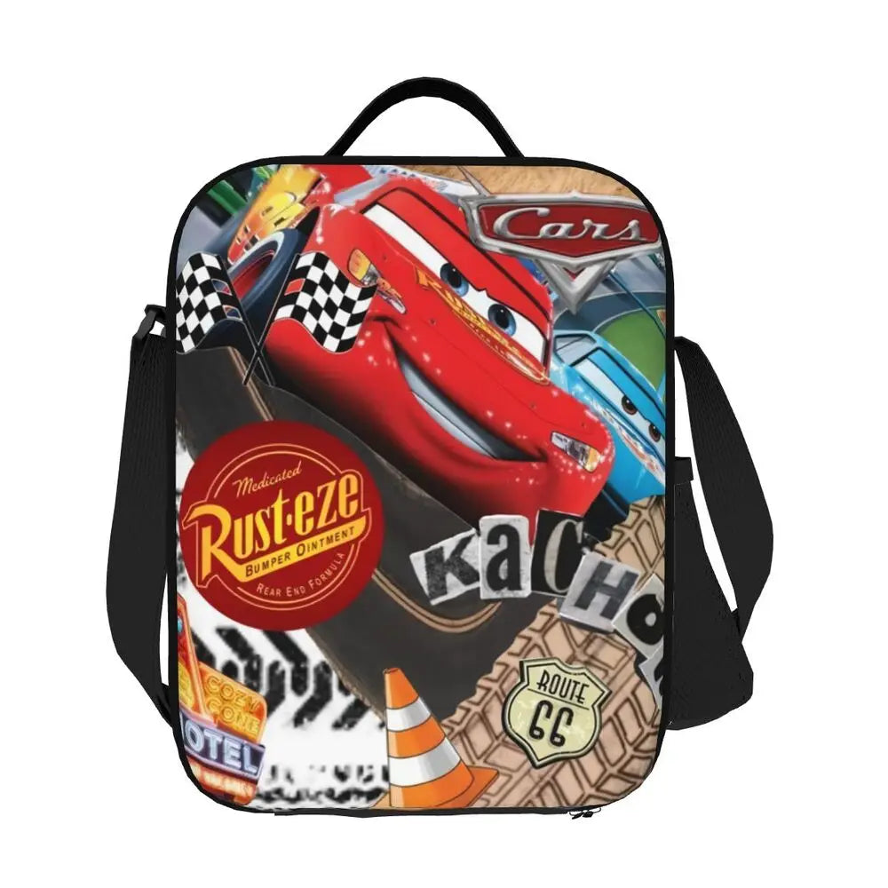 Lightning McQueen Racer Thermal Insulated Lunch Bag Women Lunch Tote for Kids School Children Storage Bento Food Box