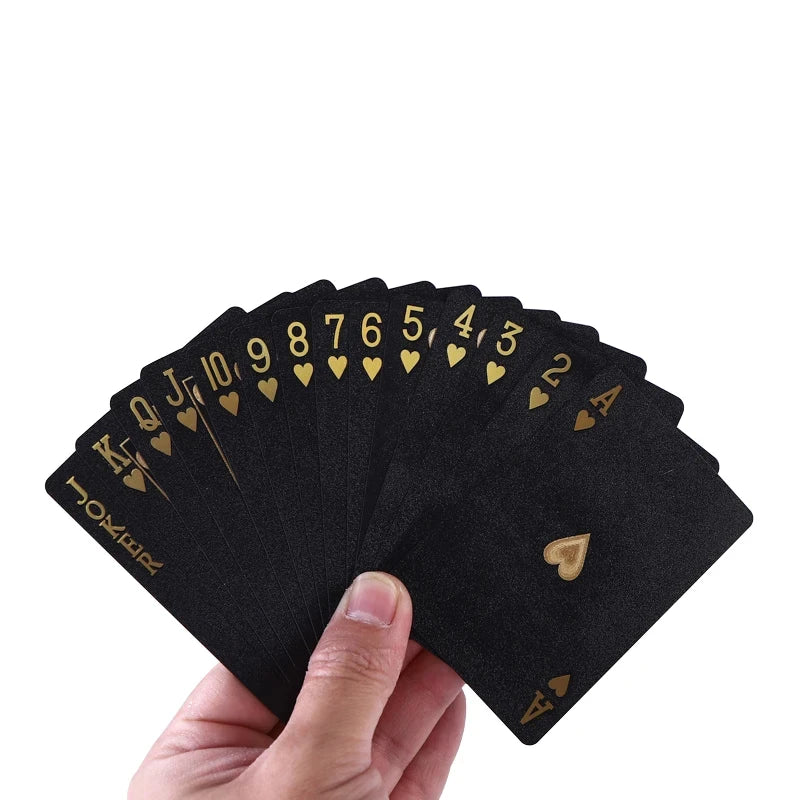 Black Gold Playing Card Game Card Group Waterproof Poker Suit Magic