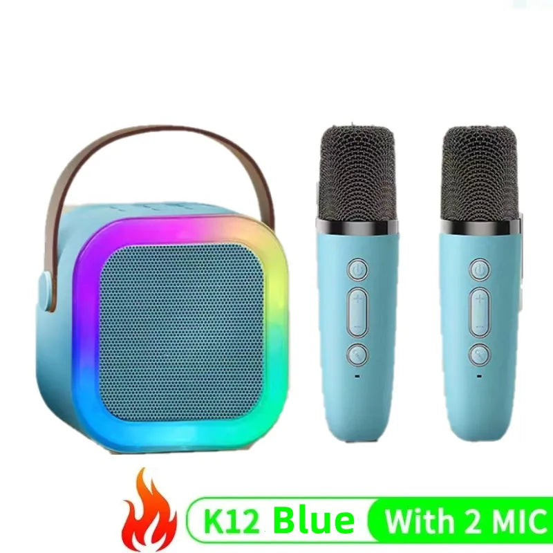 Karaoke Machine Portable  5.3 PA Speaker System with 1-2 Wireless Microphones Home Family Singing Children's Gifts