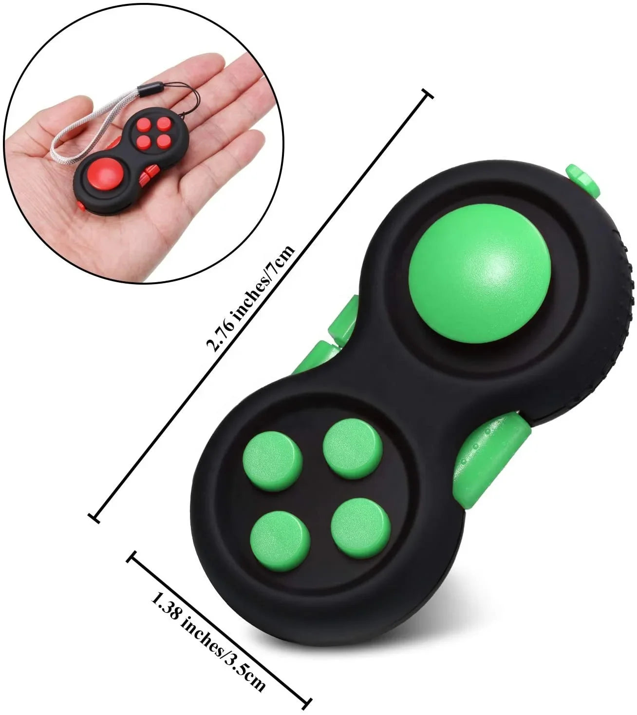 8 Fidget Functions Controller Pad Game Focus Fidget Toy Fidget Pad Cube Relieves Stress and Anxiety Toy