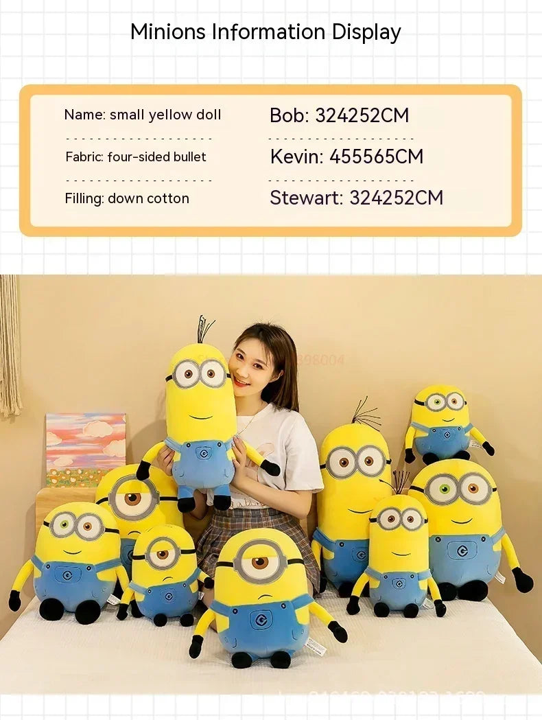 Minions Characters Yellow Plush Toys Bob Stuart In Jeans Soft Toys Dolls & Hobbies Christmas Birthday Gift