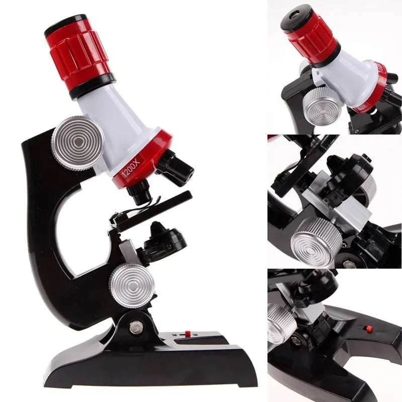 ZK30 New Microscope Kit Lab LED 100/400/1200X/1600X Home School Educational Toy Gift Refined Biological Microscope For Kid Child