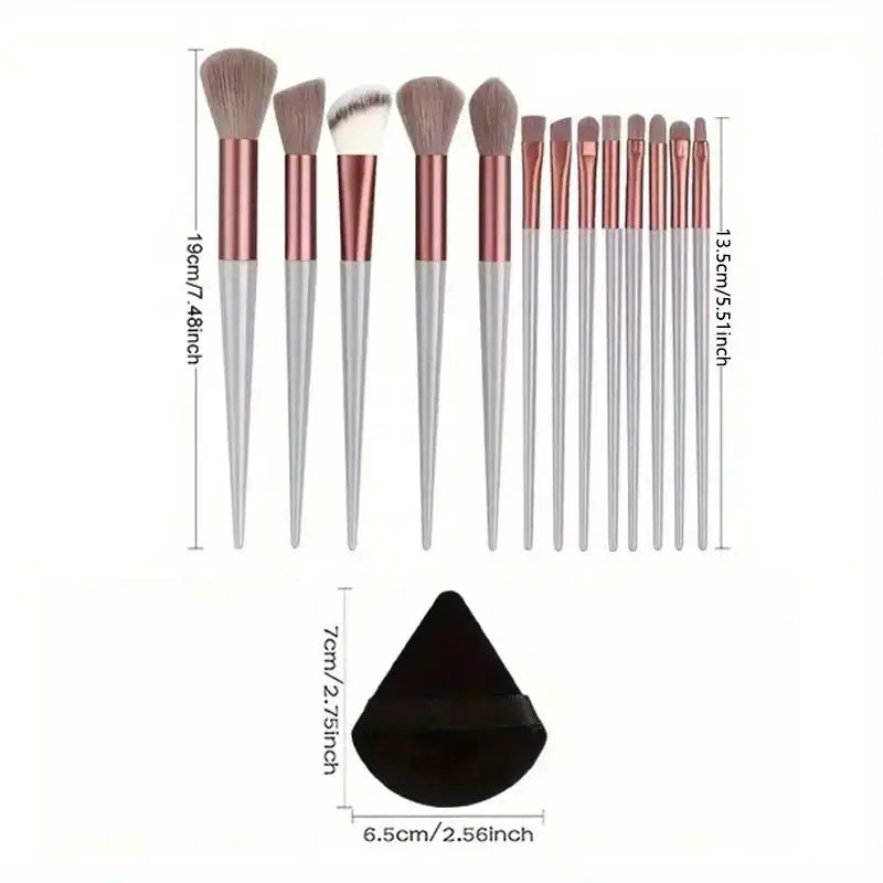 Premium Synthetic Nylon Bristle Makeup Brush Set - Soft, Gentle, and Cruelty-Free for Flawless Foundation, Blush, Powder,