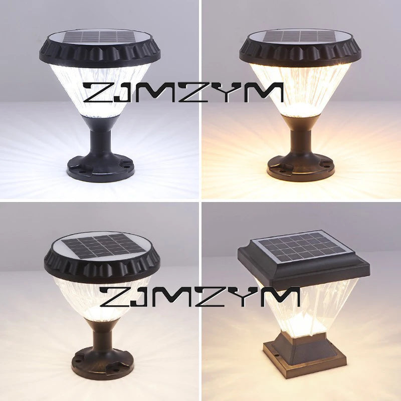 LED Outdoor Solar Capital Lamp Outdoor Courtyard Wall Post Lamp Villa Garden Gate Post Ceiling Light