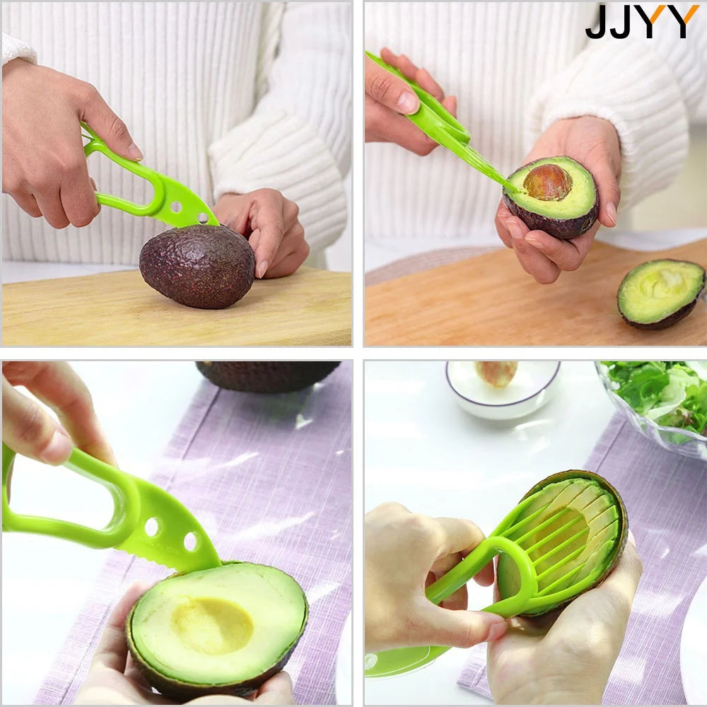 Avocado Slicer Shea Corer Butter Fruit Peeler Cutter Pulp Separator Plastic Knife Kitchen Vegetable Tools