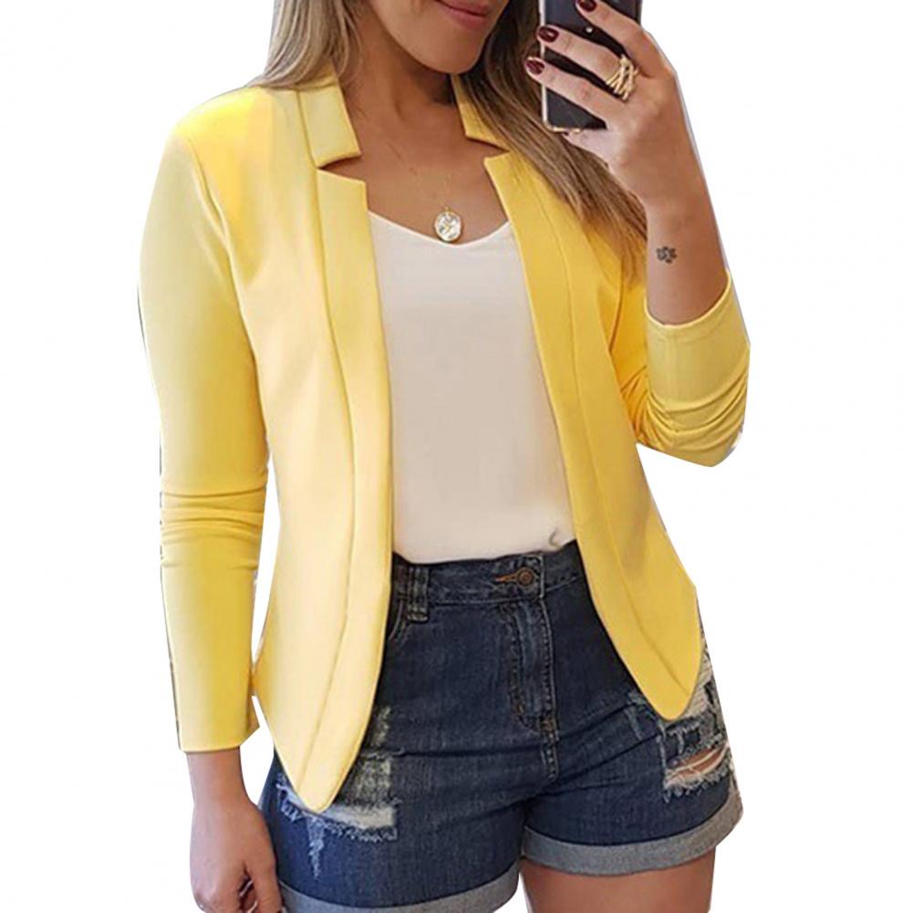 Office Lady Jacket Blazer All-match Polyester Business Women Jacket Suit