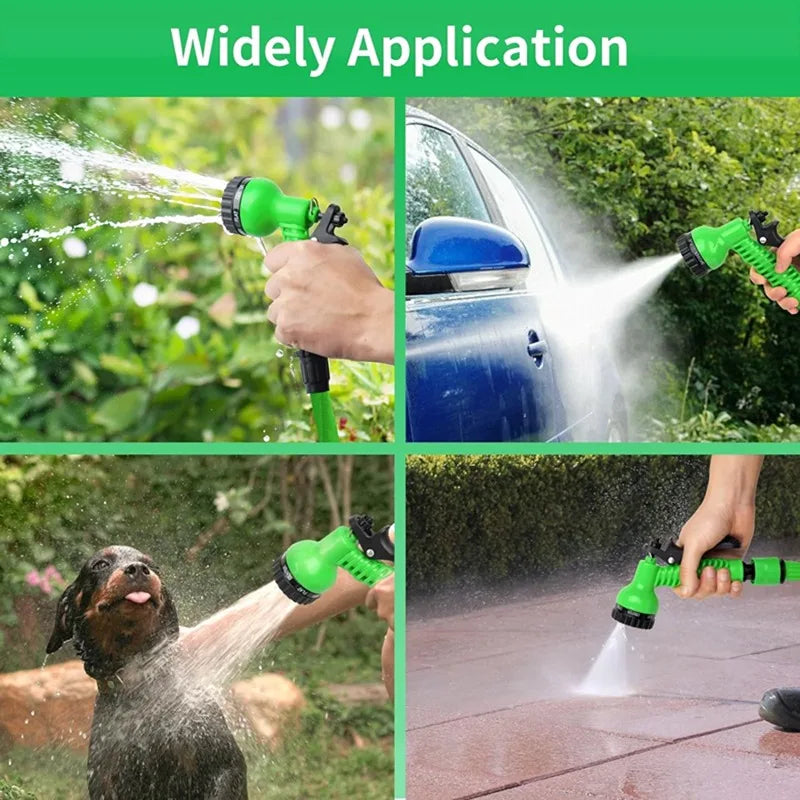 Garden Hose High-Pressure Car Wash Home Garden Watering Hose Expandable Magic Water Pipes Cleaning Water Gun 25FT-200FT