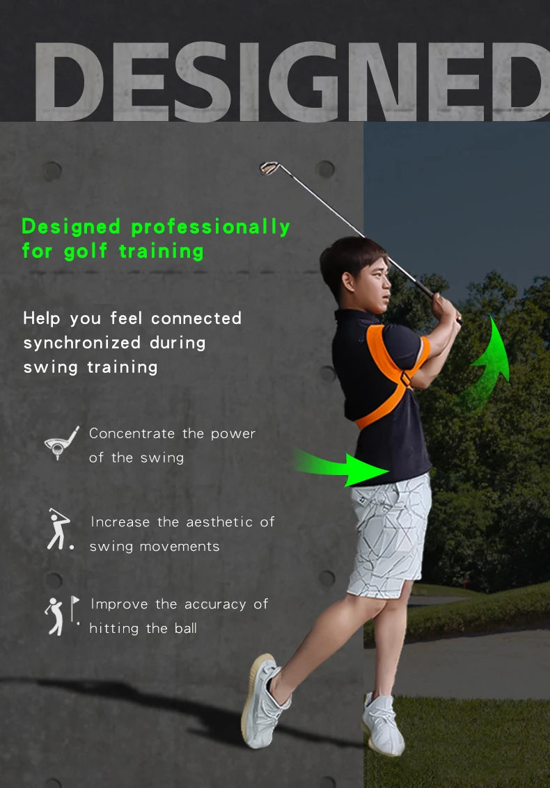 Golf Swing Trainer Golf Swing Strap Golf Posture Correction Golf Swing Ccorrector Golf Practice Supplies For Men Women Beginners