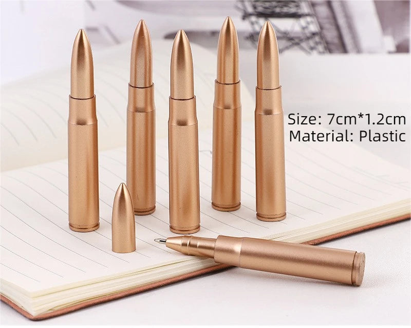 Creative Retro Bullet Shaped Ballpoint Pen Simulation Weapon Pen Promotion Small Gift Stationery School Supplies Gel Pen