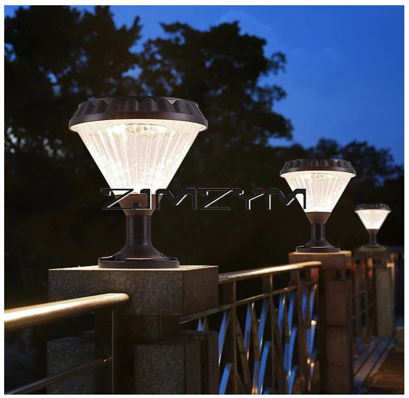 LED Outdoor Solar Capital Lamp Outdoor Courtyard Wall Post Lamp Villa Garden Gate Post Ceiling Light