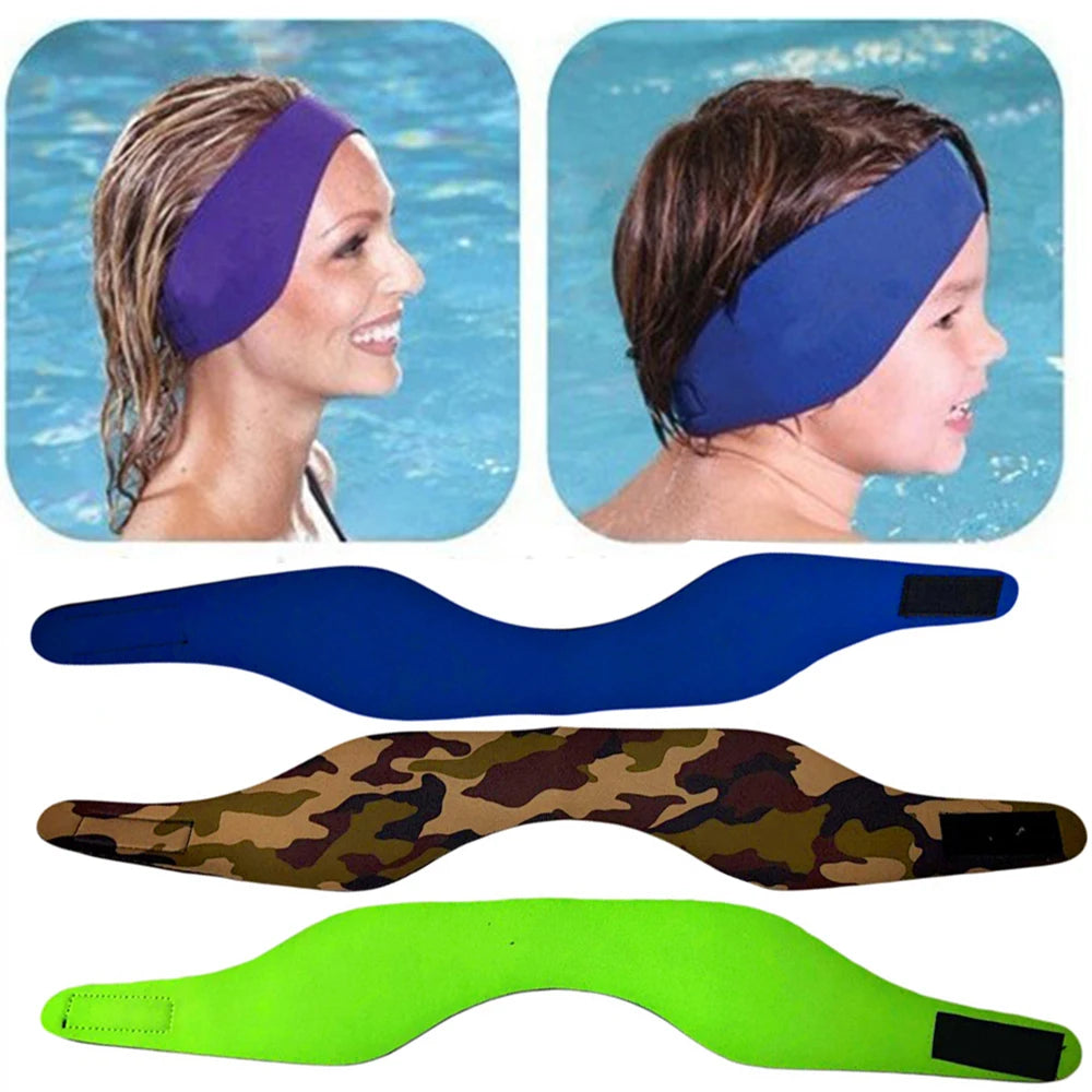 51/59cm Swimming Ear Hair Band For Women Men Adult Children Neoprene Ear Band Swimming Headband Water Protector Gear Head Band