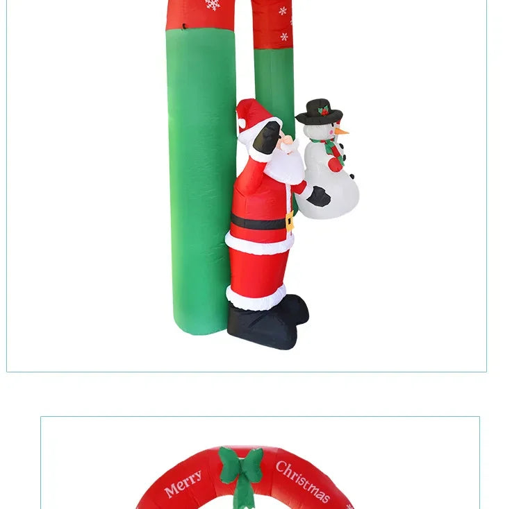 Christmas yard decoration props inflatable Christmas arch Santa Claus snowman inflatable air model