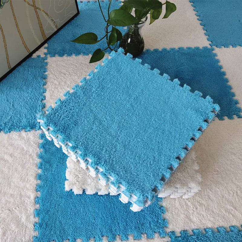 20pcs Fluffy Room Carpet, Bedroom, Children's Bedside Blanket, Stain Resistant Living Room, Splicing Mat,