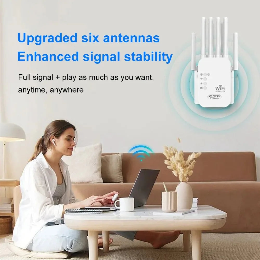 1200Mbps Wireless WiFi Repeater WIFI Range Extender WiFi Signal Booster 2.4G 5G Dual-band Network 802.11ac WiFi Amplifier Router