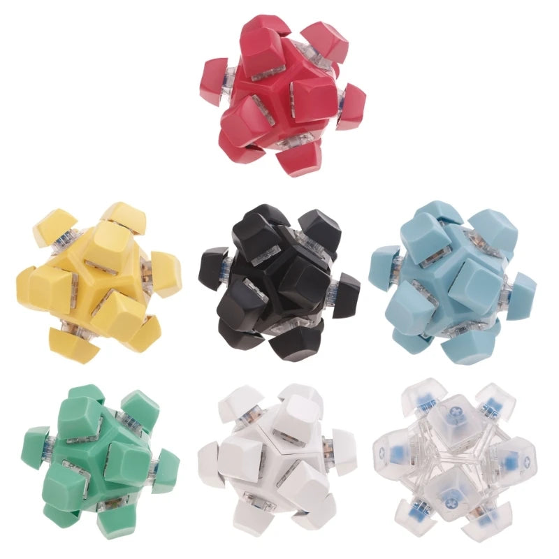 Rubik Cubes Switches Tester Keychain Stress Relief Toy for Mechanical Keyboard