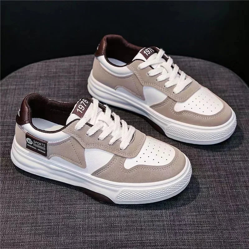 Sports Shoes Flat Female Sneakers Women Tennis Spring Casual Vulcanize Black Fashion Harajuku Thick-sole Sneakers