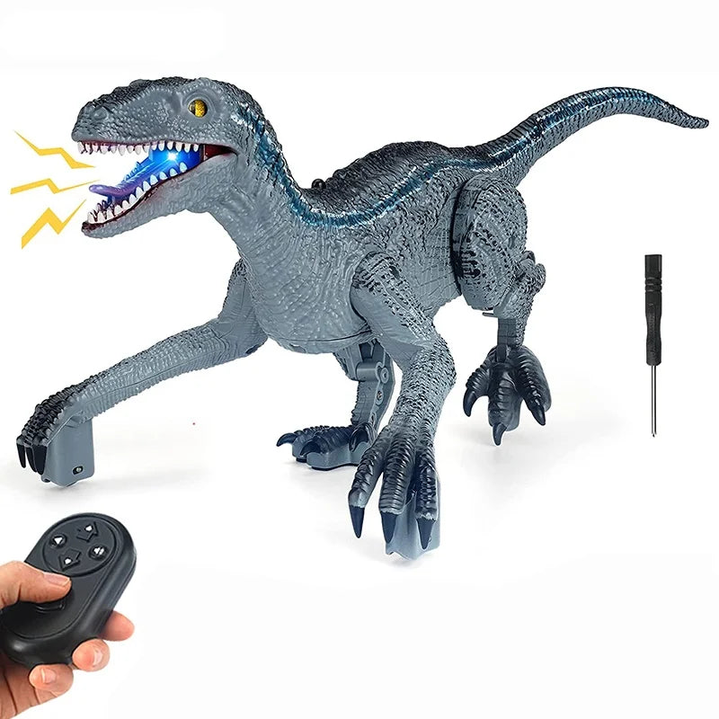 Electric Remote Control Walking Dinosaur Toys for Kids Boys Girls Simulation Rocking Walking RC Dinosaur Toy with Lights & Sound