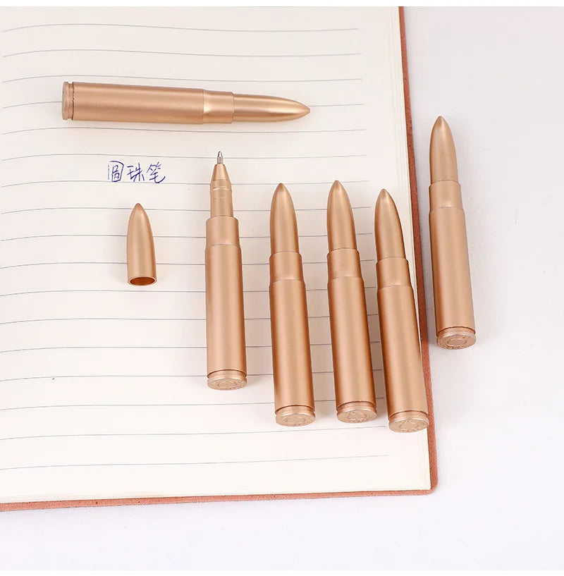 Creative Retro Bullet Shaped Ballpoint Pen Simulation Weapon Pen Promotion Small Gift Stationery School Supplies Gel Pen