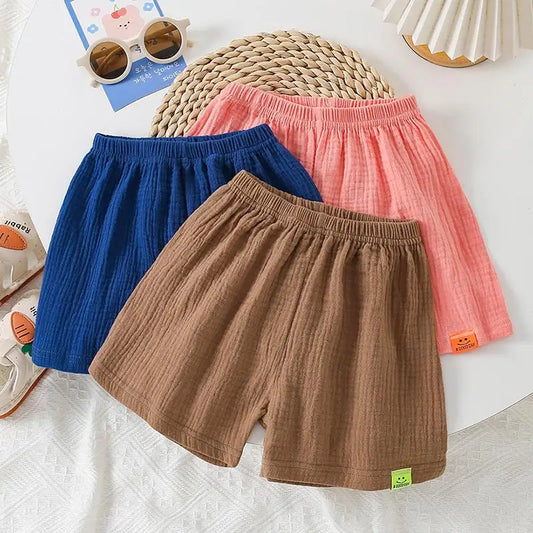 Cotton Shorts for Kids Baby Boys Age 1 to 24 Months in Brown Navy Blue Perfect for Summer