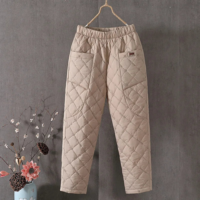 Hot Women Winter Pants Cotton Padded Thick Warm Trousers Waterproof Ski Pants Casual