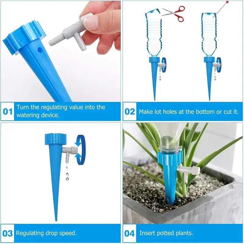 Watering System Plant Dripper Spike Kits Garden Self Watering Planter Insert Plant Watering Devices