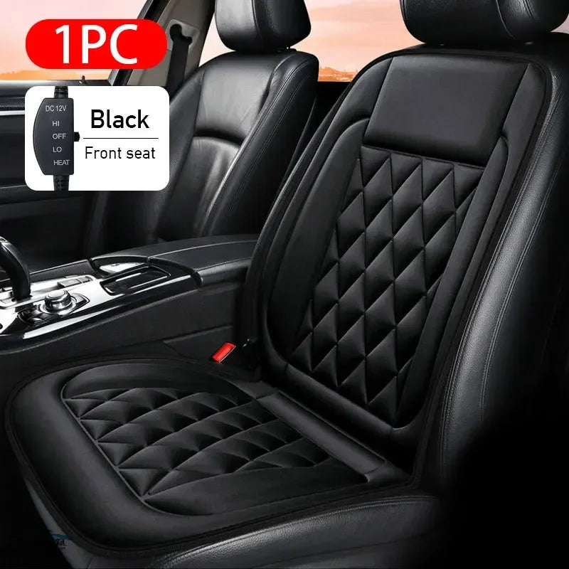 12V Heated Seat Cushion Winter Household Car Seat Cushion Cover Auto Interior Accessories Flocking Cloth Fast Heating Seat Cover