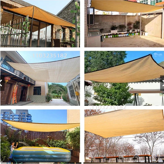 Sunshade Net Anti-ultraviolet Awning Plant Cover Net for Outdoor Garden Courtyard Swimming Pool Balcony Shade Cloth