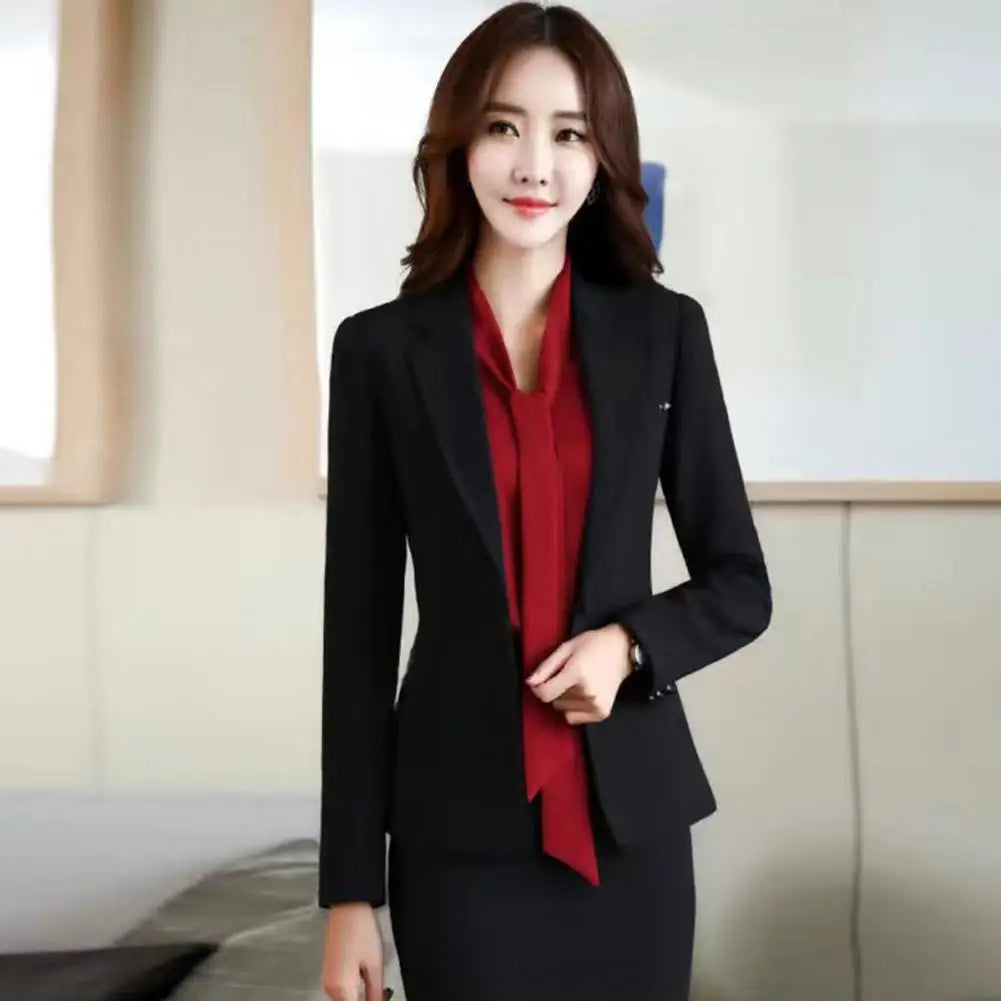 Ladies Suit Jacket Elegant Slim Fit Korean Suit Style Coat Women Blazer Streetwear