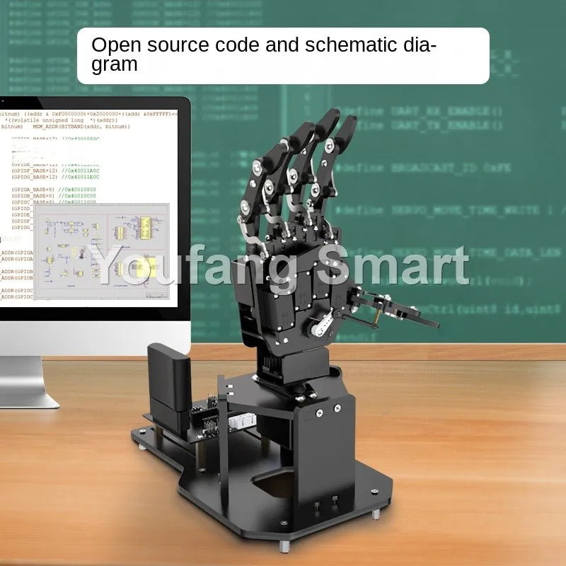 Robot Palm Hand Manipulator Open Source Code 5 Hands Educational Kit with Ps2/Somatosensory Gloves STEM For Arduino STM32 Bionic