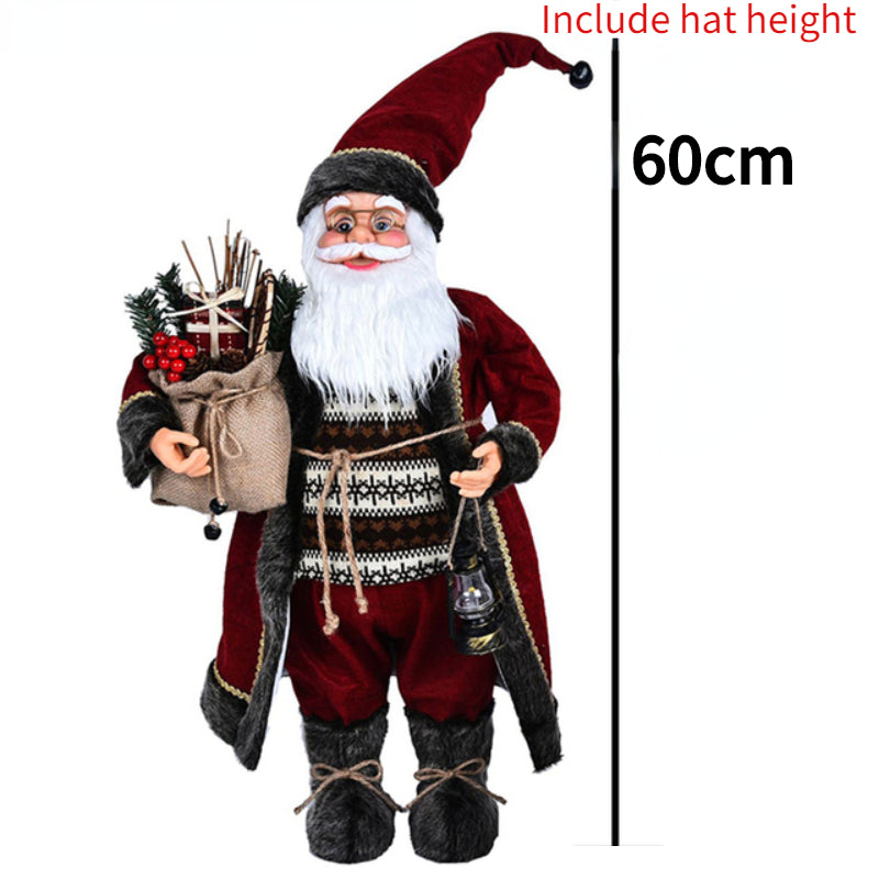 60cm Large Santa Claus Merry Christmas Decorations for Home Happy New Year Santa Claus Doll Window Decorations Home gift