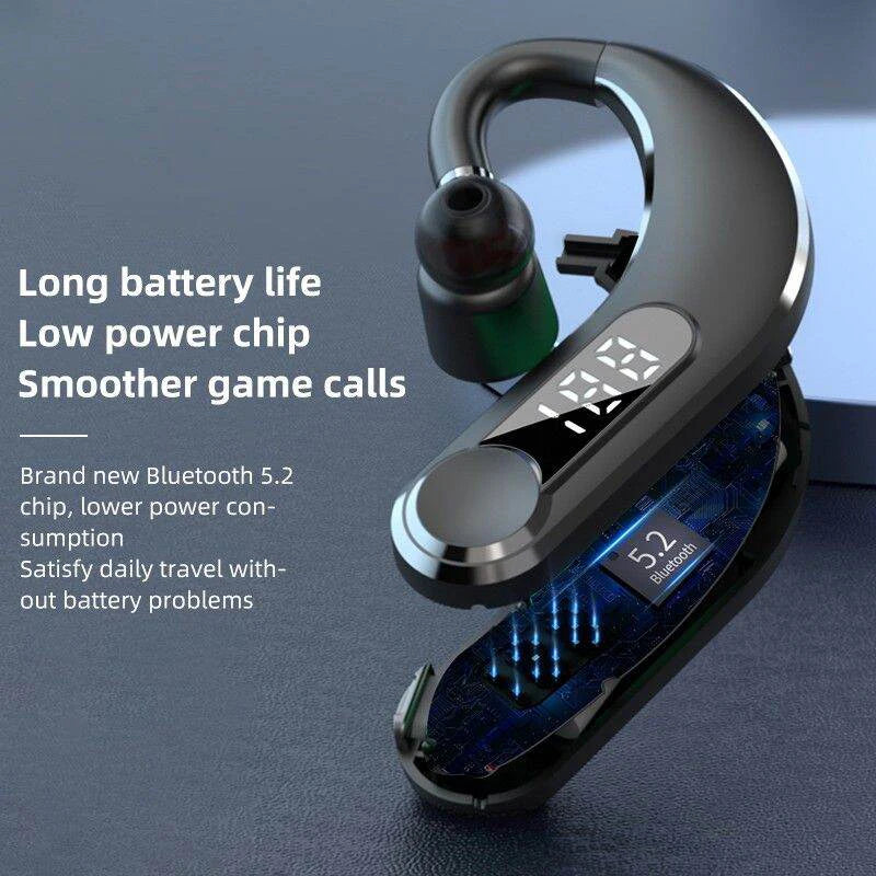 5.2 Bluetooth Earphone long battery life Wireless Earphone Handsfree Sports Earbuds with Mic LED display