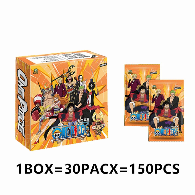 One Piece Collection Cards Rare Booster Box Pack Anime Luffy Zoro Nami Chopper TCG Child Birthday Gift Toy