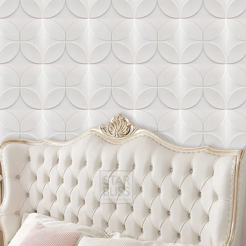 30x30cm Decorative 3D Wall Panels in Diamond Design Matt White Wallpaper Mural Tile-Panel-Mold 3D wall stickers bathroom kitchen